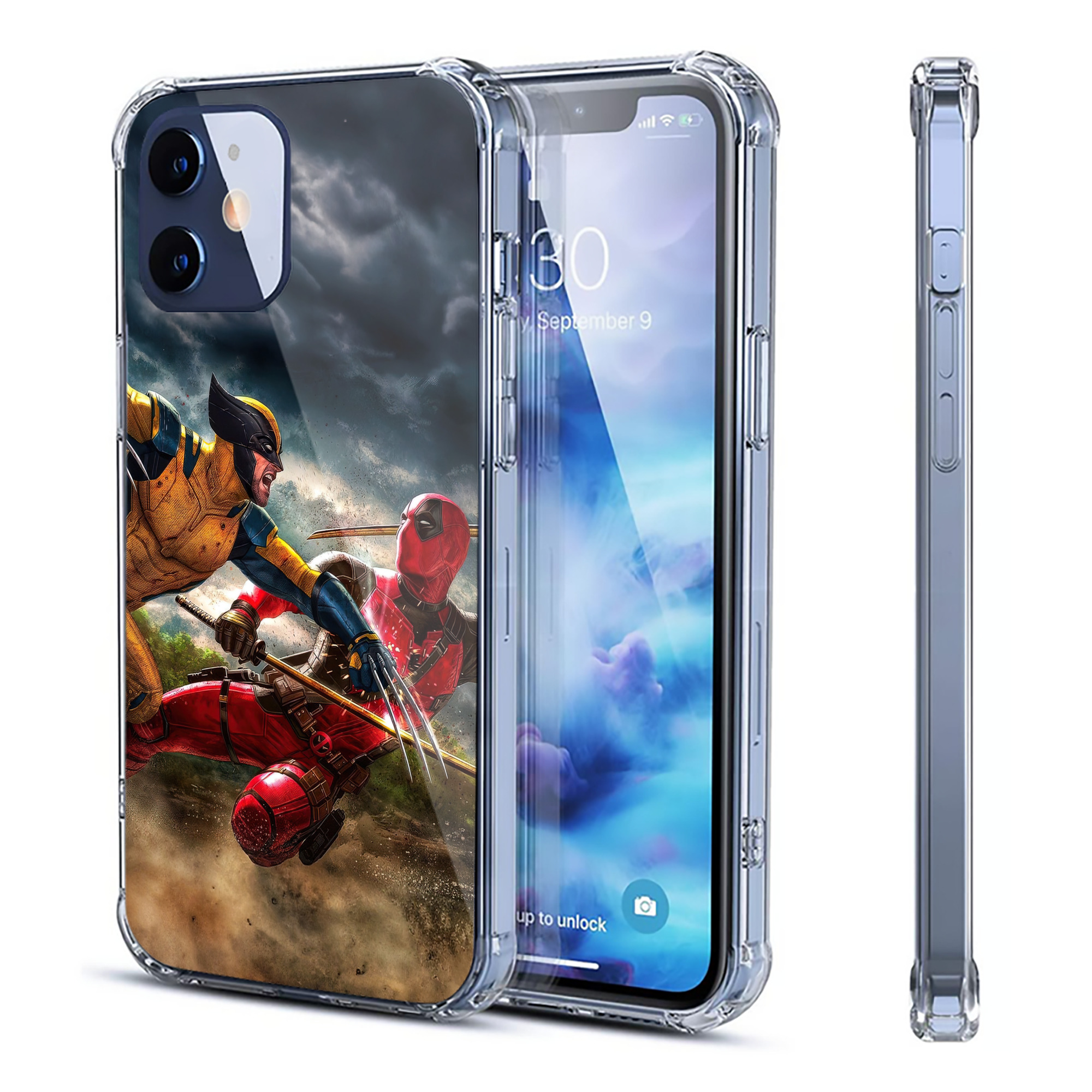 （画像用） Deadpool デッドプール 【iPhone 12シリーズ対応】透明スマホケース（クリアソフトケース）